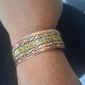 Vintage Mexico South Western Copper Coin Bracelet